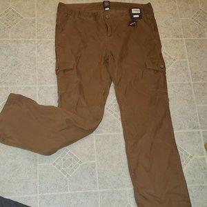 REI  TAWNY CORDUROY NWT CARGO PANTS 12P